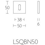 Sleutelplaatje BOBBY LSQBN50 brons