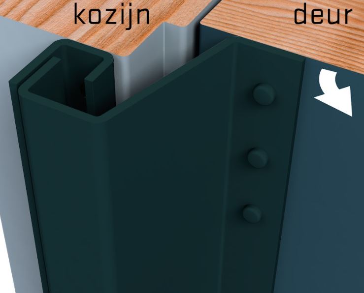 SecuStrip Anti-Inbraakstrip Plus Buitendraaiend 2300 mm Achterdeur Terugligging 14-20 mm Groen - Afbeelding 2