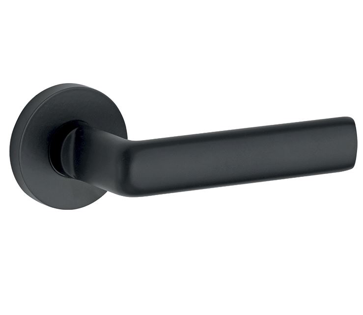 Deurklink op geveerd rozet Padania/Vivo mat zwart