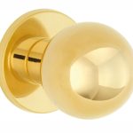 Voordeurknop Kogel 60mm messing PVD