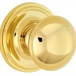 Voordeurknop Paddenstoel 90mm messing ongelakt