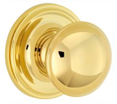 Voordeurknop Paddenstoel 90mm messing ongelakt