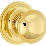 Voordeurknop Paddenstoel 90mm messing PVD