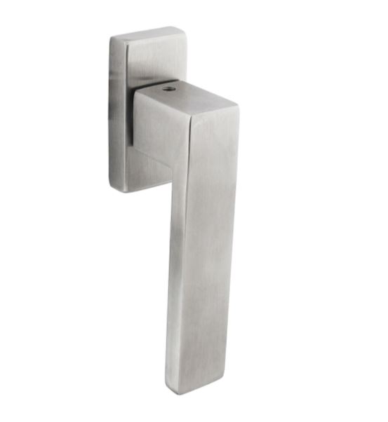 Intersteel raamkruk Amsterdam op rechthoekig rozet rvs