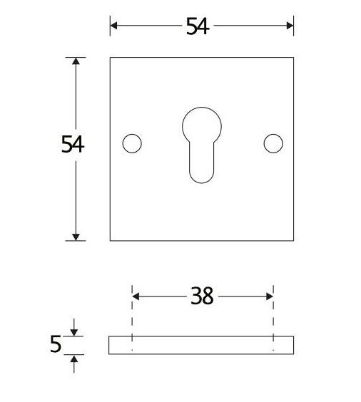 SKG3 cilinderrozet binnen Bauhaus mat chroom - Afbeelding 2