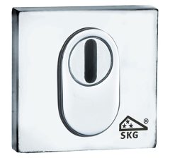 SKG3 cilinderrozet buiten + kerntrekbeveiliging Bauhaus mat nikkel PVD