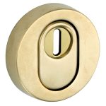 SKG3 cilinderrozet buiten + kerntrekbeveiliging Elegant messing antiek