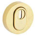 SKG3 cilinderrozet buiten + kerntrekbeveiliging Elegant messing ongelakt