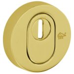 SKG3 cilinderrozet buiten + kerntrekbeveiliging Elegant messing PVD