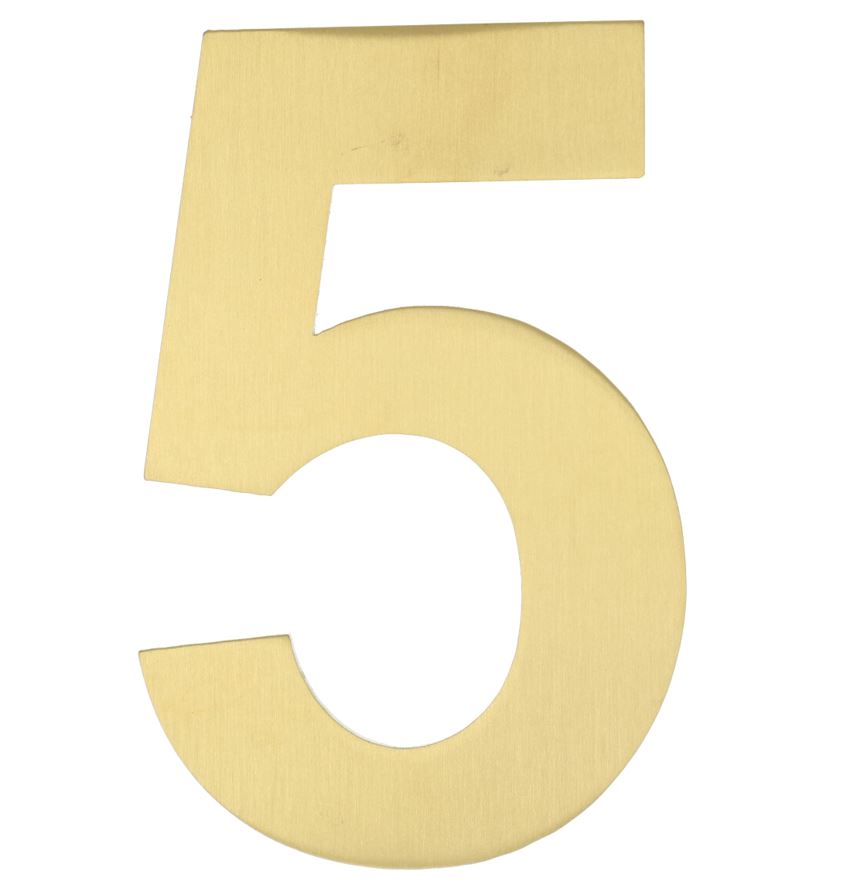 BASICS Huisnummer LBHN100-5 PVD mat Goud