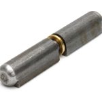 Aanlaspaumelle stalen pen messing ring 60x10 mm blank staal