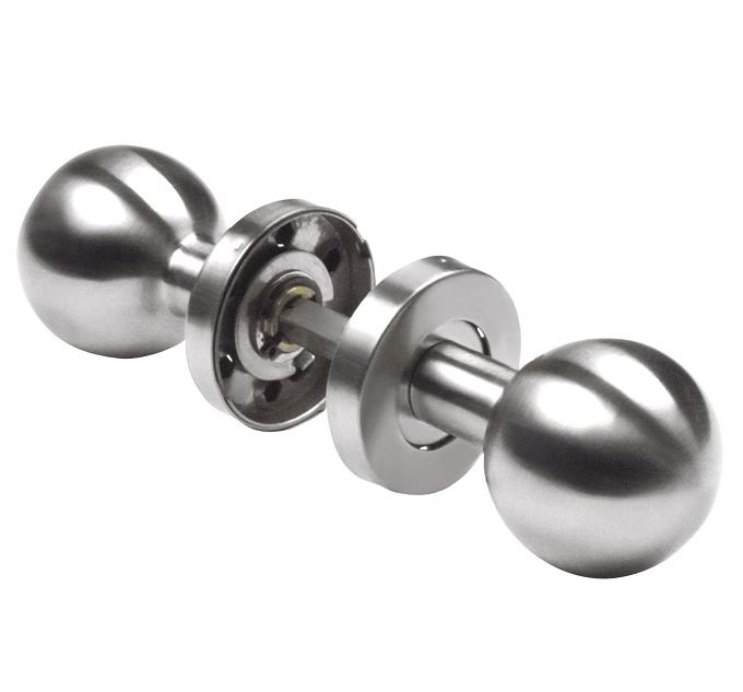 AMIG draaibare deurknop set rvs - Afbeelding 2