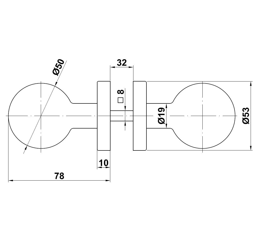 AMIG draaibare deurknop set rvs - Afbeelding 3