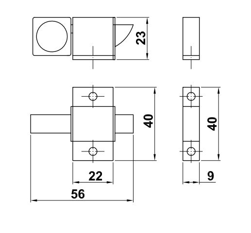 AMIG raamknip aluminium wit - Afbeelding 2