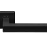 Deurklink BASIC BSQ1-G op vierkant rozet mat zwart