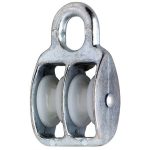 Katrol nylon wiel duplex 6x20 mm verzinkt