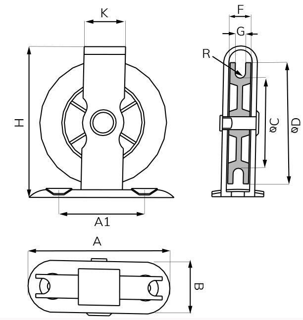 Dwarskatrol 60 mm verzinkt - Afbeelding 2