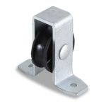 Staande katrol 25 mm open behuizing verzinkt