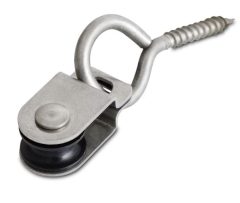 Katrol met schroefoog 15 mm rvs AISI 304