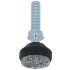 Stelvoet met Kogelgewricht 30mm M8X25 zwart met Vilt