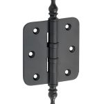 Kogellagerscharnier 89x89 ronde hoek vaas mat zwart