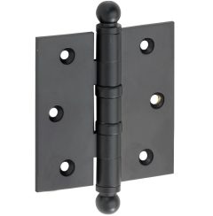 Kogellagerscharnier 89x89 rechte hoek bol mat zwart