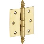 Kogellagerscharnier 89x89 rechte hoek vaas messing gelakt