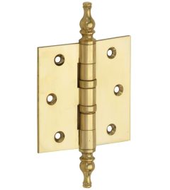 Kogellagerscharnier 89x89 rechte hoek vaas messing ongelakt
