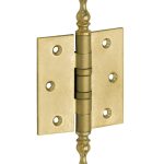 Kogellagerscharnier 89x89 rechte hoek vaas messing antiek