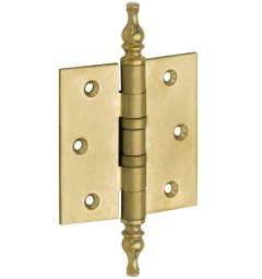 Kogellagerscharnier 89x89 rechte hoek vaas messing antiek