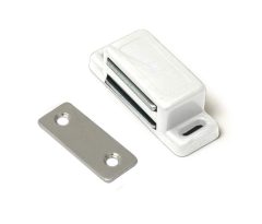 Magneetsnapper 4 kg metalen tegenplaat wit