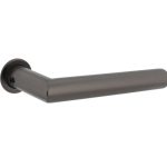 Intersteel deurklink Jura met platte ronde rozetten zelfklevend ø30mm antraciet grijs