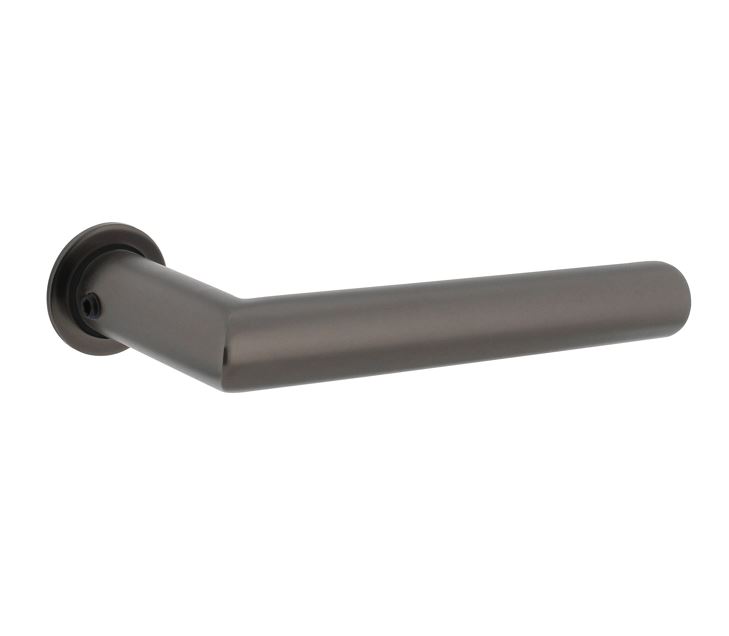 Intersteel deurklink Jura met platte ronde rozetten zelfklevend ø30mm antraciet grijs