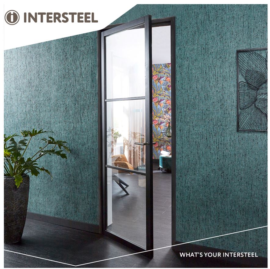 Intersteel deurklink Jura met platte ronde rozetten zelfklevend ø30mm antraciet grijs - Afbeelding 4