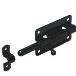 Plaatgrendel 100x50 mm staal zwart verzinkt