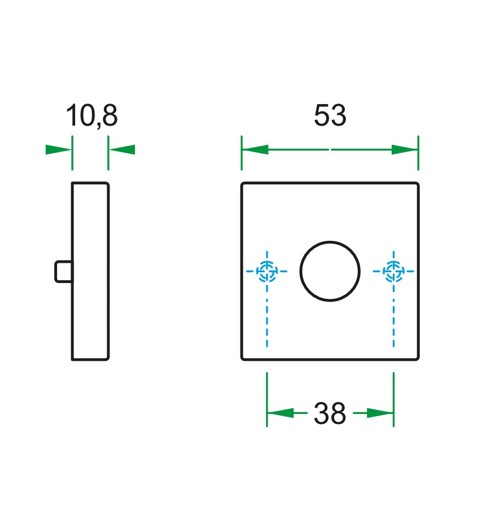 Enkele krukrozet met schroefdraad rvs mat - Afbeelding 2