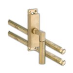 Kruk-espagnolet Bauhaus Rechts messing Antiek Inclusief 2 Stangen