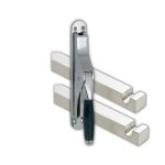 Pomp-espagnolet Ton Ebben glans nikkel Inclusief 2 Stangen