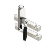 Kruk-espagnolet Afsluitbaar Ton Ebben Rechts glans nikkel Inclusief 2 Stangen