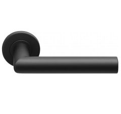 Deurklink BASIC LBIIL-22 EN1906 op ronde rozet mat zwart