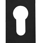 Cilinderplaatje SQUARE LSQBY32 rechthoekig mat zwart