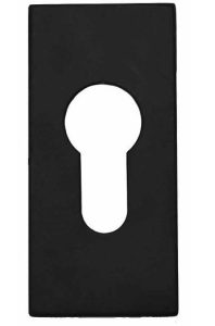 Cilinderplaatje SQUARE LSQBY32 rechthoekig mat zwart