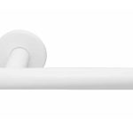 Deurklink BASICS LBVII-19 op ronde rozet mat Wit