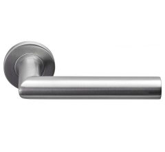 Deurklink BASIC LBIIL-22 EN1906 op ronde rozet mat rvs