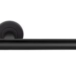 Deurklink BASIC LBVIIL-19 EN1906 op ronde rozet mat zwart