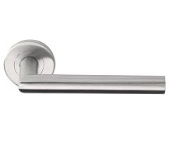 Deurklink BASIC LBIIL-19 EN1906 op ronde rozet mat rvs