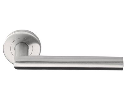 Deurklink BASIC LBIIL-19 EN1906 op ronde rozet mat rvs