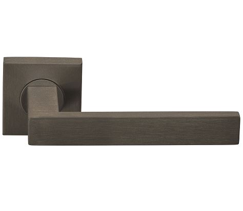 Deurklink BASIC BSQ2-G op vierkant rozet brons