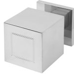 Voordeurknop SQUARE JB200V Vast op Rozet rvs gepolijst