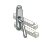 Kruk-espagnolet Afsluitbaar Linea Rechts glans nikkel Inclusief 2 Stangen